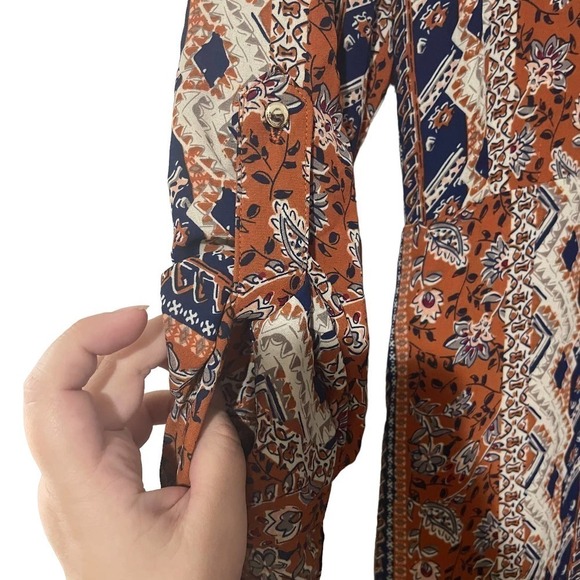 𝅺NWT ABS Boho Cottagecore Prairie Maxi Dress w/Fabric Belt - Picture 2 of 6